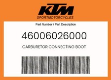 KTM Genuine Carburetor Connecting Boot - 46006026000