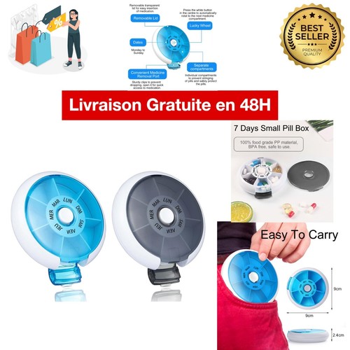 Pilulier semainier jours - semainier, 7