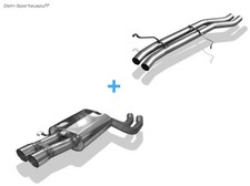 Système D'Échappement Fox Audi 100, S4, A6 Et S6 Quattro Type C4 2x76mm Biseauté