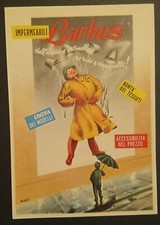 BARBUS ILL. RAINCOATS VERY RARE RED POSTCARD SEE...