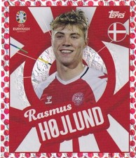 Topps Sticker Danemark Den Ptw Rasmus Hojlund Lecteur Watch Euro Border