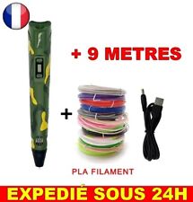 ✅ Stylo Impression électronique 3D Fil 9M Outil Graffiti Enfant Jouet Cadeau PLA