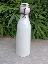 Ancienne Bouteille de Lait en Opaline H.29,5 cm Déco  Cuisine Art Populaire 