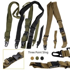 Tactical Three Point Sling Rifle Gun Adjustable Strap Quick Detach Mount Hunting