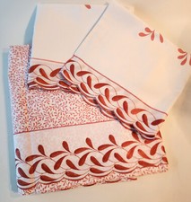 Bassetti Sheet Set Cotton Flat Queen Sheet + 2 Pillowcases Scalloped Edge ITALY