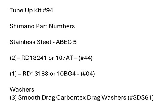 Tune kit 94 - kit, shimano