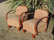 🟢 PAIRE FAUTEUIL ART DECO