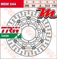 Disque de frein Avant TRW