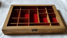 Vitrine Présentoir vintage Pour Miniatures Bijoux... En Bois