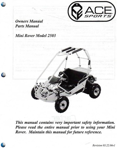 Ace kart mini rover 2503 - ace, go