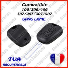 Boîtier de Coque Télécommande Clé compatible Peugeot 307 307SW 307CC sans lame