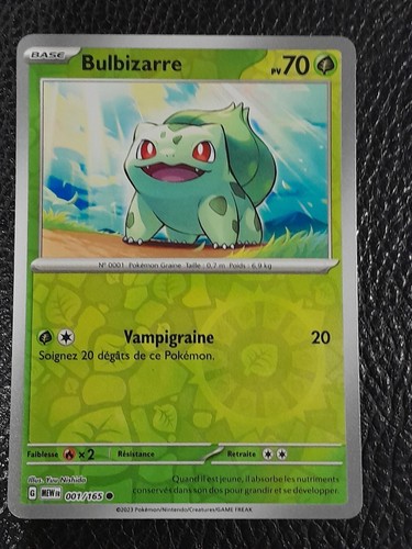 Carte pokemon bulbizarre - bulbizarre,