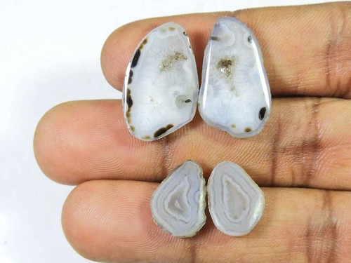 Agate druzy teintée - agate,