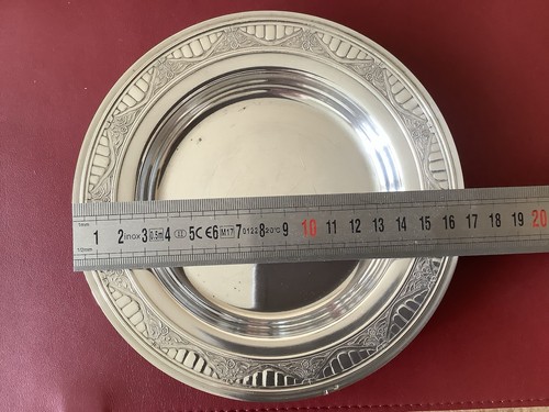 Plateau metal blanc cuivre - -,