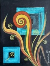 TOILE ABSTRAIT Titre: Fougère