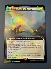 1x FOIL BORDERLESS CADUCEUS, STAFF OF HERMES - ASSASSIN'S CREED - MTG - Magic
