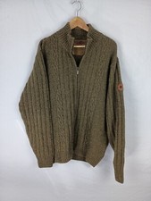 Rifles Unlimited By Bocker .30-06 Long Sleeve Full Zip Cable Knit Wool Sweater