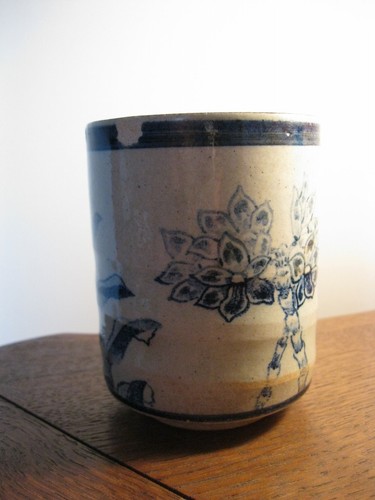 Ancien pot pinceaux - ancien, à