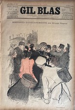 GIL BLAS STEINLEN ET BALLURIAU 1895 N° 13 HISTOIRES D'ENTERREMENTS PAR E. GEGOUT