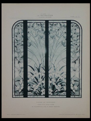 Vitrail art nouveau - vitrail,