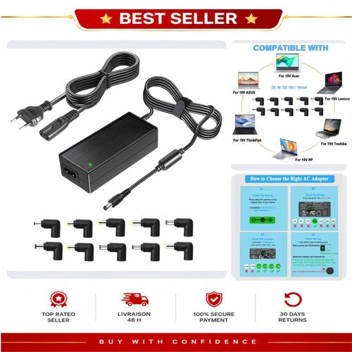 Chargeur universel 19v - 19v, 3.42a