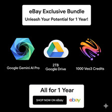 ✅Google AI PRO✅ 1 YearPrivate account✅ Gemini 2.5 Pro✅ Veo 3 1000 credits✅