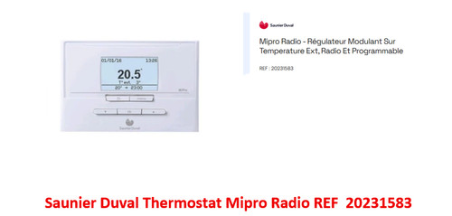 Saunier duval thermostat mipro - saunier,