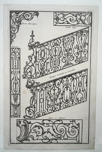 Pilastre balcon rampes grille - balcon,