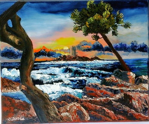 Tableau huile couteau - tableau, au