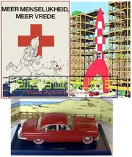 Tintin voiture Atlas No 40 - Jaguar - L'île noire+ Kdo 1 affiche au choix