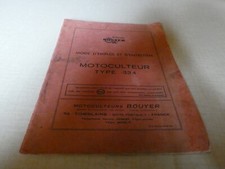 motoculture BOUYER INSTRUCTIONS FOR USE AND MAINTENANCE TILLER TYPE 334