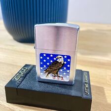 Vintage Zippo Lighter "Eagle USA" - Eagle and American Flag - Made in USA -