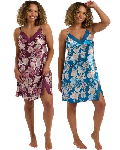 Chemise satin lydia indigo - en,
