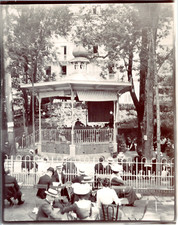 France, music kiosk, place to identify vintage print silver print 