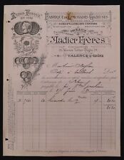 Invoice VALENCIA 1889 carbonated lemonade AUDIER distiller head 7