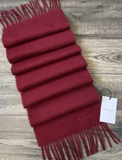 Paul Smith 100% Cachemire Rouge Baie Écharpe Détail Fabriqué en Ecosse BNWT