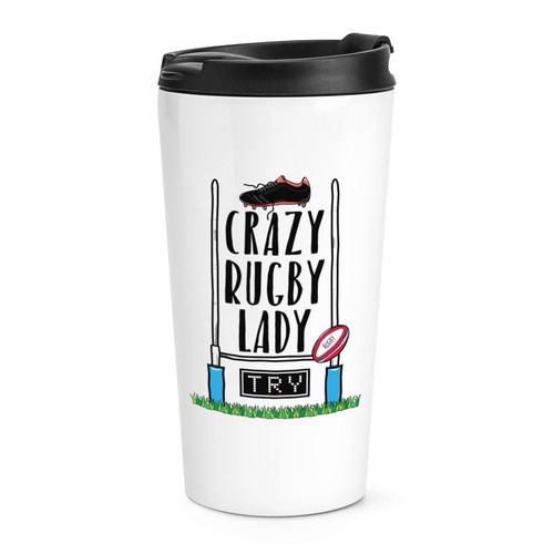 Fou rugby femme - voyage, tasse