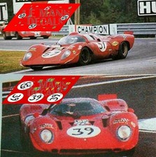 Décal Ferrari 312 P Le Mans