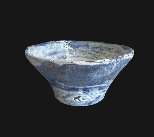 Plat terre cuite bleue - plat,