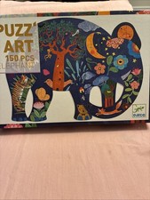 Djeco Puzz' Art Elephant 150 Pieces Shaped Puzzle Complete