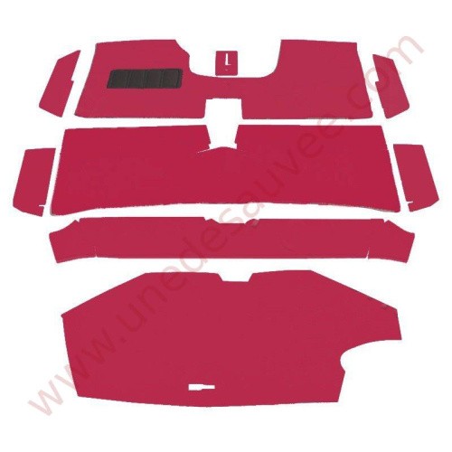 Moquette rouge rubis velours - rouge,