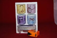 Coffret de 4 tasses et soucoupes expresso.Conception sac à main.Couleurs pastel