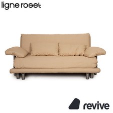Ligne Roset Multy Tissu Canapé Beige Sofa Lit Avec Fonction Lit