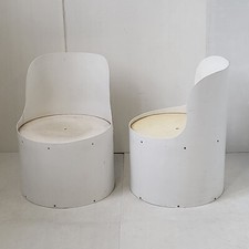 1970 BERNARD HOLDAWAY HULL TRADERS 70S TOMOTOM SPACE AGE CHAIRS PAIR