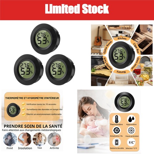Thermomètre numérique rond