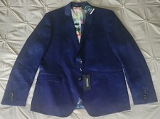 MACEOO Blazer Descartes Patch Blue Mens XLARGE Size 44/5 New WITH Tags 