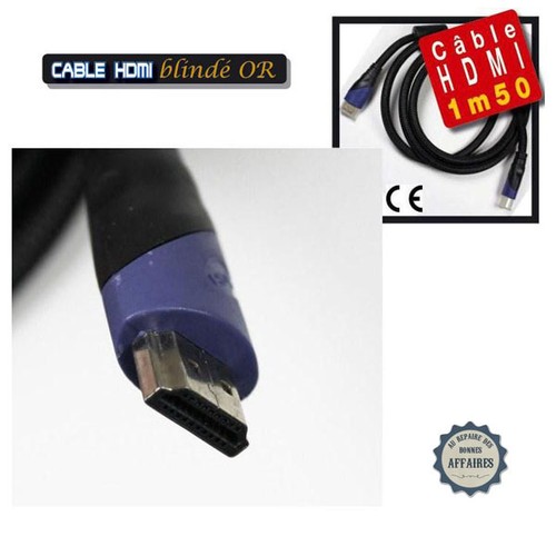 Cable hdmi blinde longueur - blinde, or