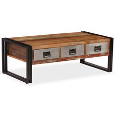 Table Basse avec 3 Tiroirs