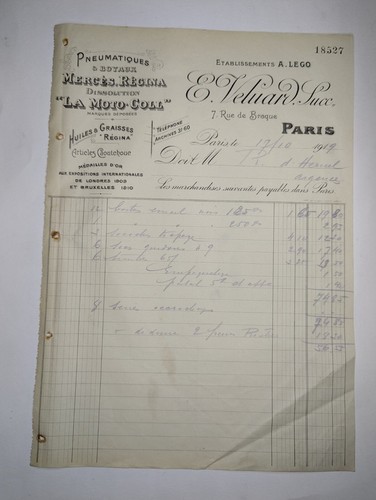 Facture pneumatiques boyaux - pneumatiques,