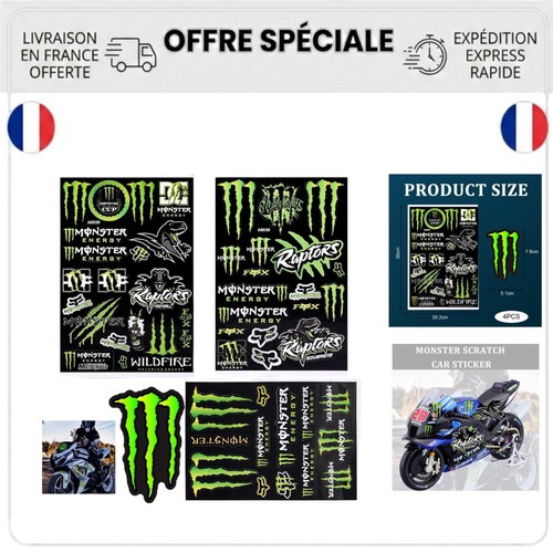 Lot autocollants monster - de,